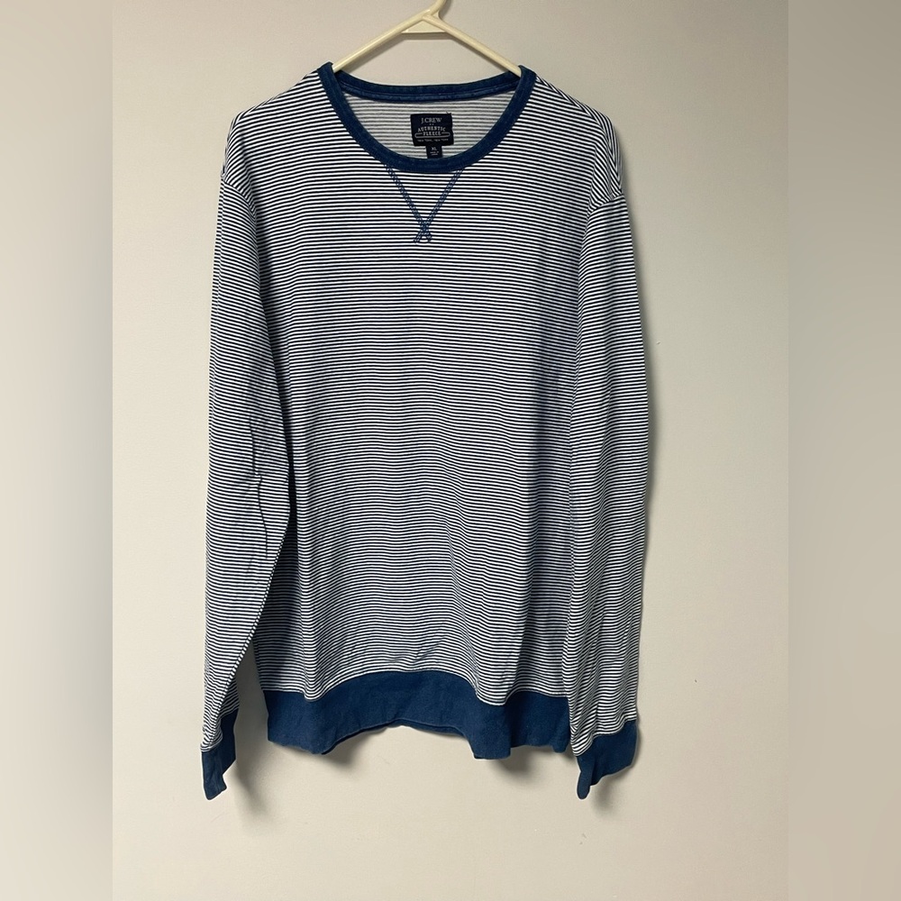 JCrew Striped Crewneck Pullover Mens XL